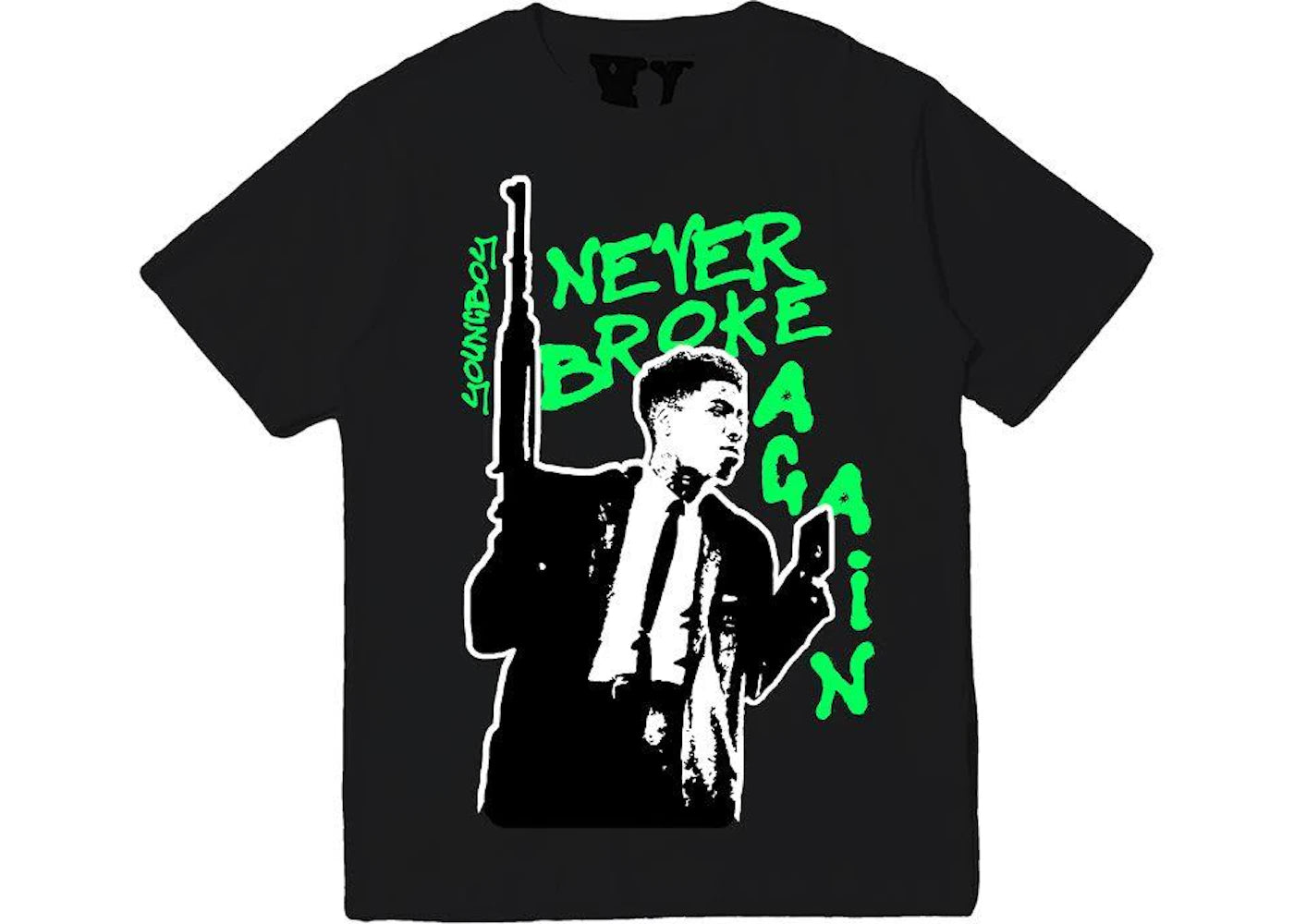 YoungBoy NBA x Vlone My Window Tee Black - vue 360