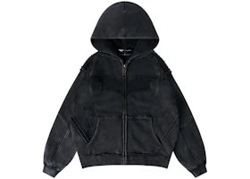 YoungLA x Batman Armored Zip-Up Black Wash - vue 360