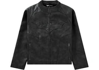 YoungLA x Batman Leather Jacket Black