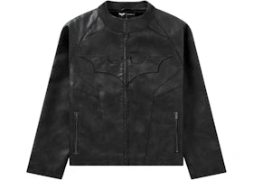 YoungLA x Batman Leather Jacket Black