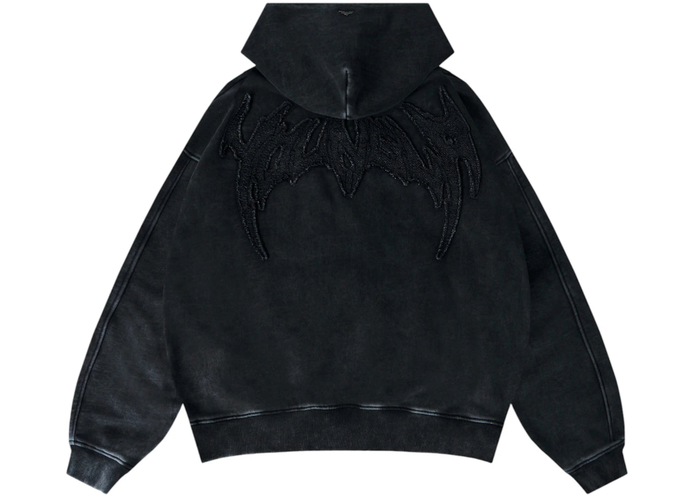 YoungLA x Batman Stealth Hoodie Black Wash - vue secondaire A