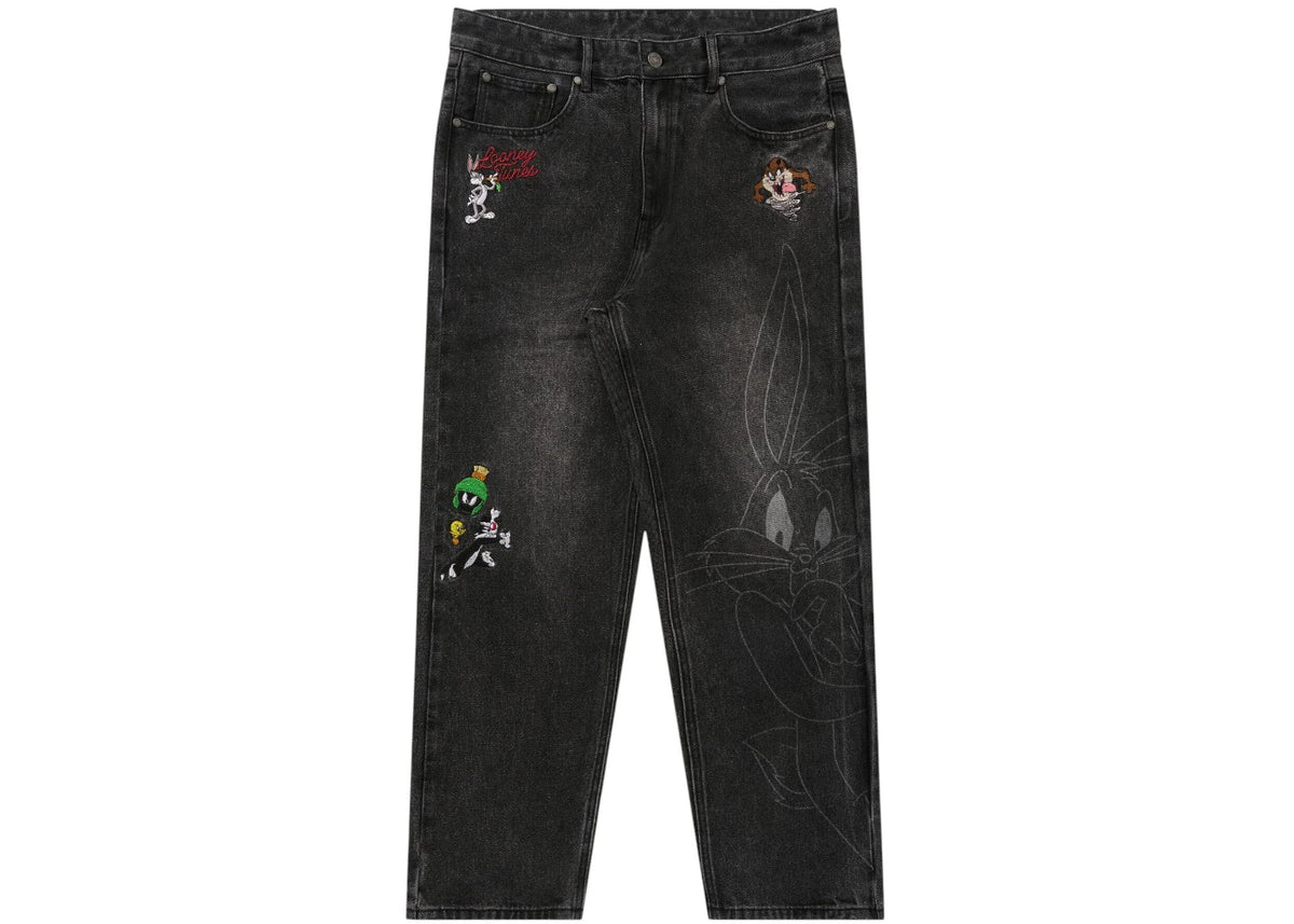 YoungLA x Looney Tunes Denim Jeans Black Wash - vue 360