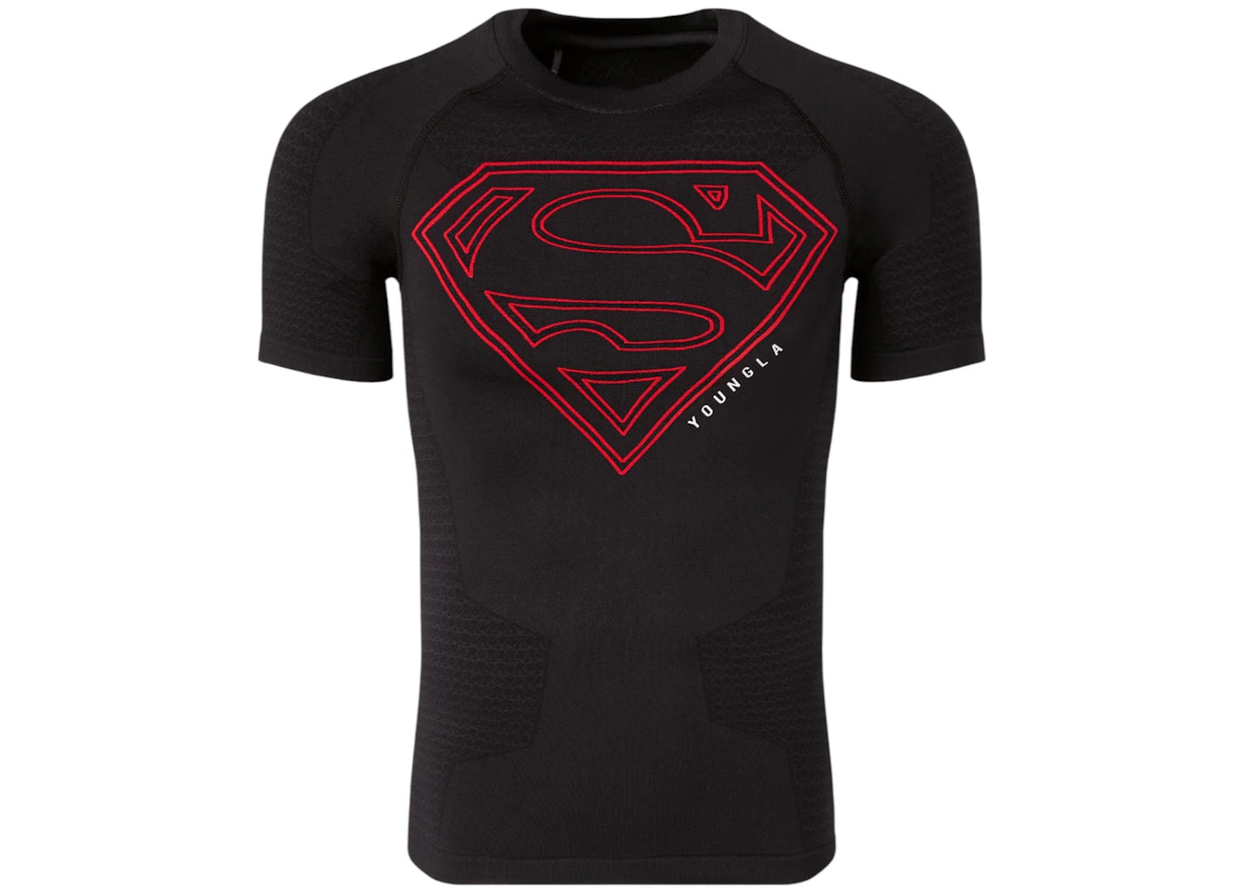 YoungLA x Superman Compression Tee Black/Red - vue 360