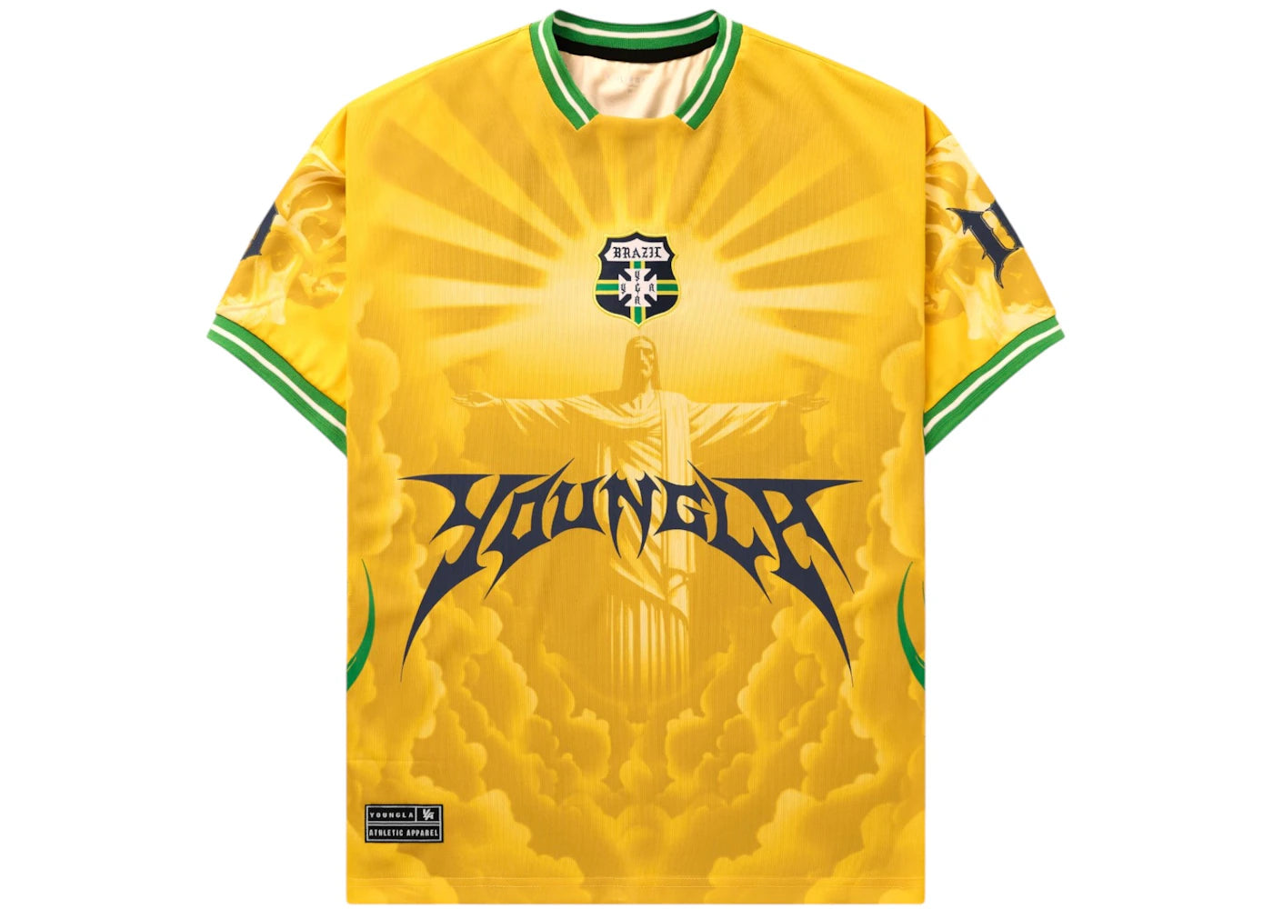YoungLA x International Football Brazil Soccer Jersey Yellow - vue secondaire A