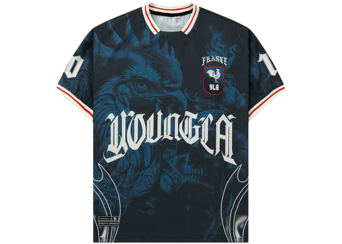 YoungLA x International Football France Soccer Jersey Dark Blue - vue secondaire A