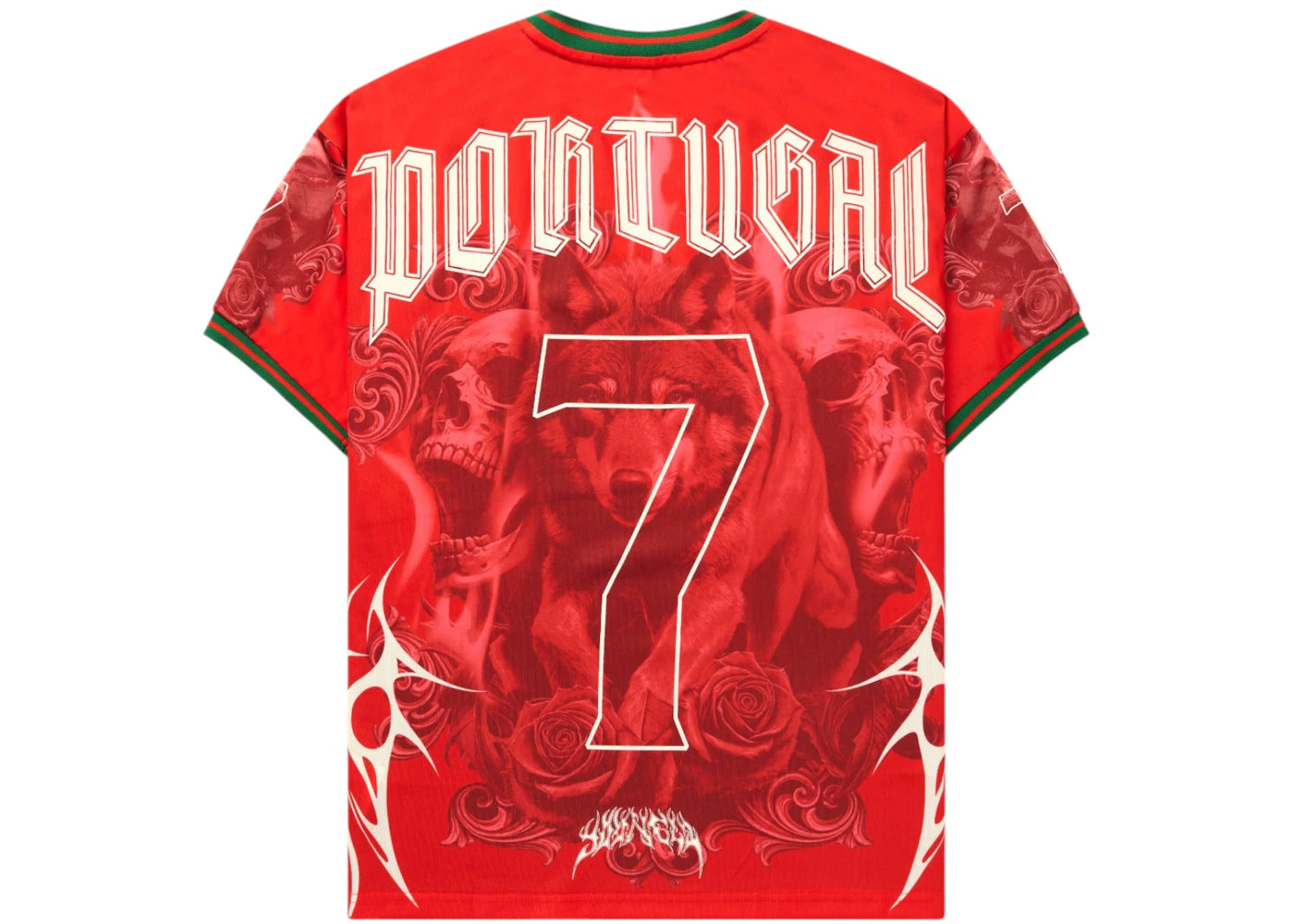 YoungLA x International Football Portugal Soccer Jersey Red - vue secondaire B