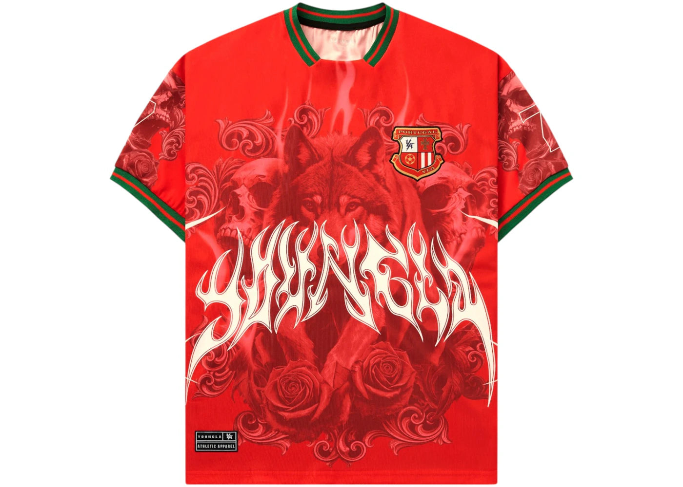 YoungLA x International Football Portugal Soccer Jersey Red - vue secondaire A