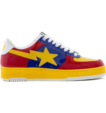 A Bathing Ape Bape Sta #6 Patent Red Yellow Blue - authentic BAPE sneakers