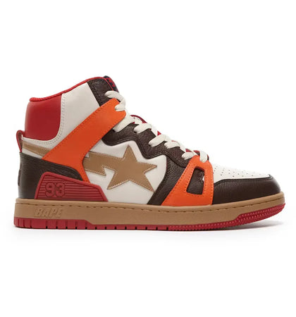 A Bathing Ape Bape Sta 93 Hi Red Orange Light Sand - authentic BAPE sneakers