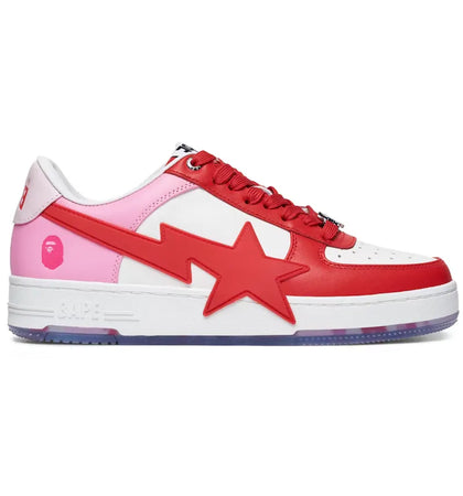 A Bathing Ape Bape Sta OS White Pink Red - authentic BAPE sneakers