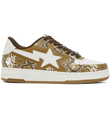 A Bathing Ape Bape Sta SSENSE Exclusive Tan Snakeskin - authentic BAPE sneakers