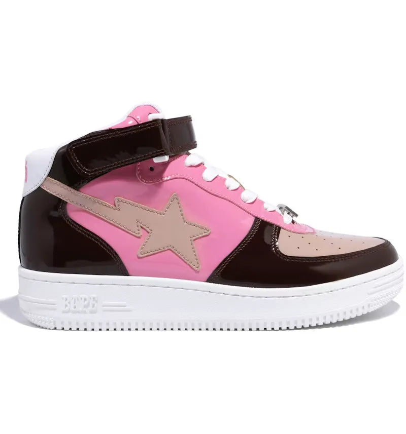 A Bathing Ape Bape Sta Mid Brown Pink Tan (2020) - vue 360
