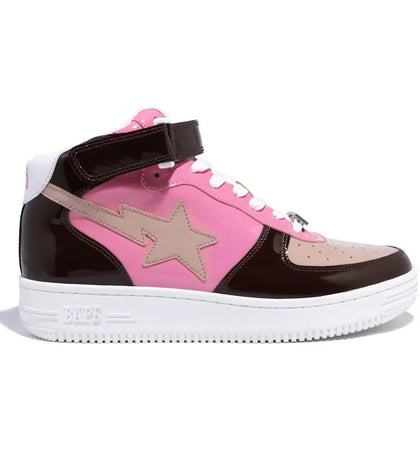A Bathing Ape Bape Sta Mid Brown Pink Tan (2020) - authentic BAPE sneakers