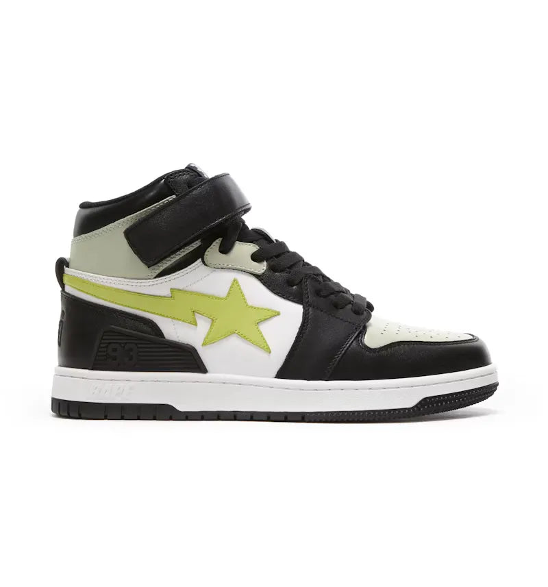A Bathing Ape Block Sta Hi Black Lime - vue 360