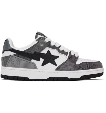 A Bathing Ape Sk8 Sta #1 Black Snakeskin - authentic BAPE sneakers