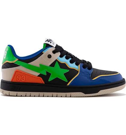A Bathing Ape Sk8 Sta #1 Green Multi - authentic BAPE sneakers