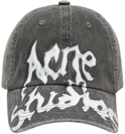 Acne Studios Gothic Logo Cap Faded Black - authentic Acne Studios product