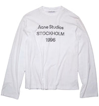 Acne Studios Logo Long Sleeve Tee Dusty White