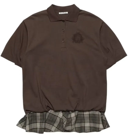 Acne Studios Women's Sleeved Layered Dresses Short Dark Brown - authentic Acne Studios product