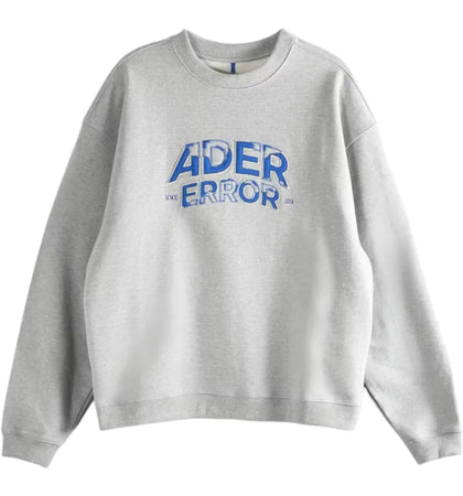 ADER error Personalized Logo Design Hoodie Grey - authentic ADER error apparel