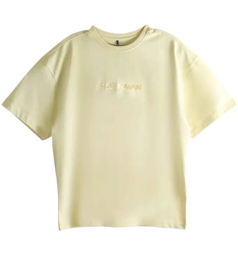 ADER error Solid Color Short Sleeved T-shirt Yellow - vue 360