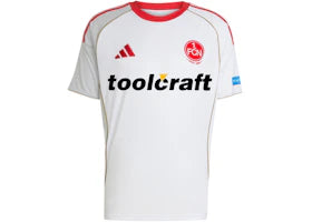 adidas 1. FC Nurnberg 25/26 Away Jersey White Team Light Grey - authentic adidas apparel