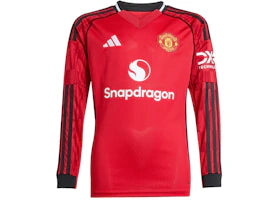 adidas 25/26 Long Sleeve Home Jersey Mufc Red - vue 360