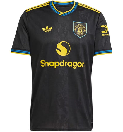adidas 25/26 Third Jersey Manchester United Black - authentic adidas apparel