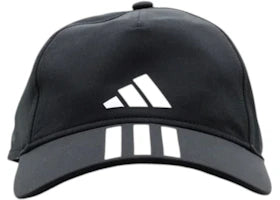 adidas 3-Stripes AEROREADY Running Training Baseball Cap Black - vue 360