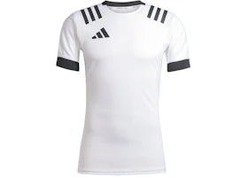 adidas 3-Stripes Fitted Jersey White/Black - vue 360