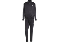 adidas 3-Stripes Fleece Tracksuit Black