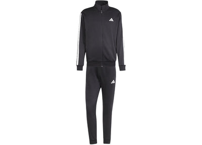 adidas 3-Stripes Fleece Tracksuit Black