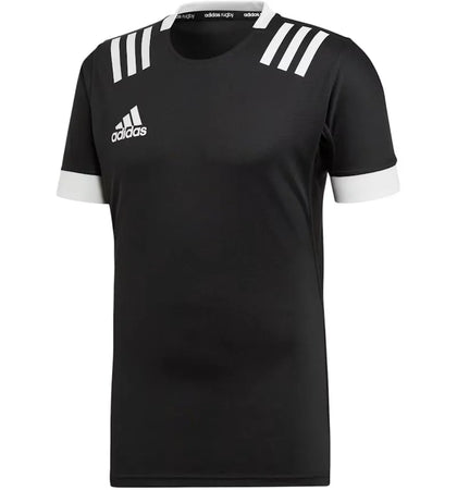 adidas 3-Stripes Jersey Black White - authentic adidas apparel