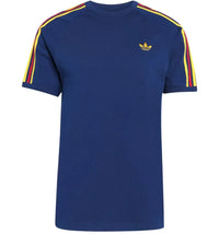 adidas 3-Stripes T-Shirt Dark Blue Crew Yellow Power Blue