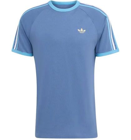 adidas 3-Stripes Tee Crew Blue Light Blue White - authentic adidas product