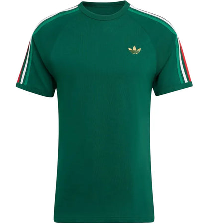 adidas 3-Stripes Tee Team Dark Green Bold Green White - authentic adidas product
