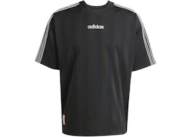 adidas 90S Stripe Jersey Black - vue 360