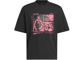 adidas AE Tee Black Acid Red - vue 360