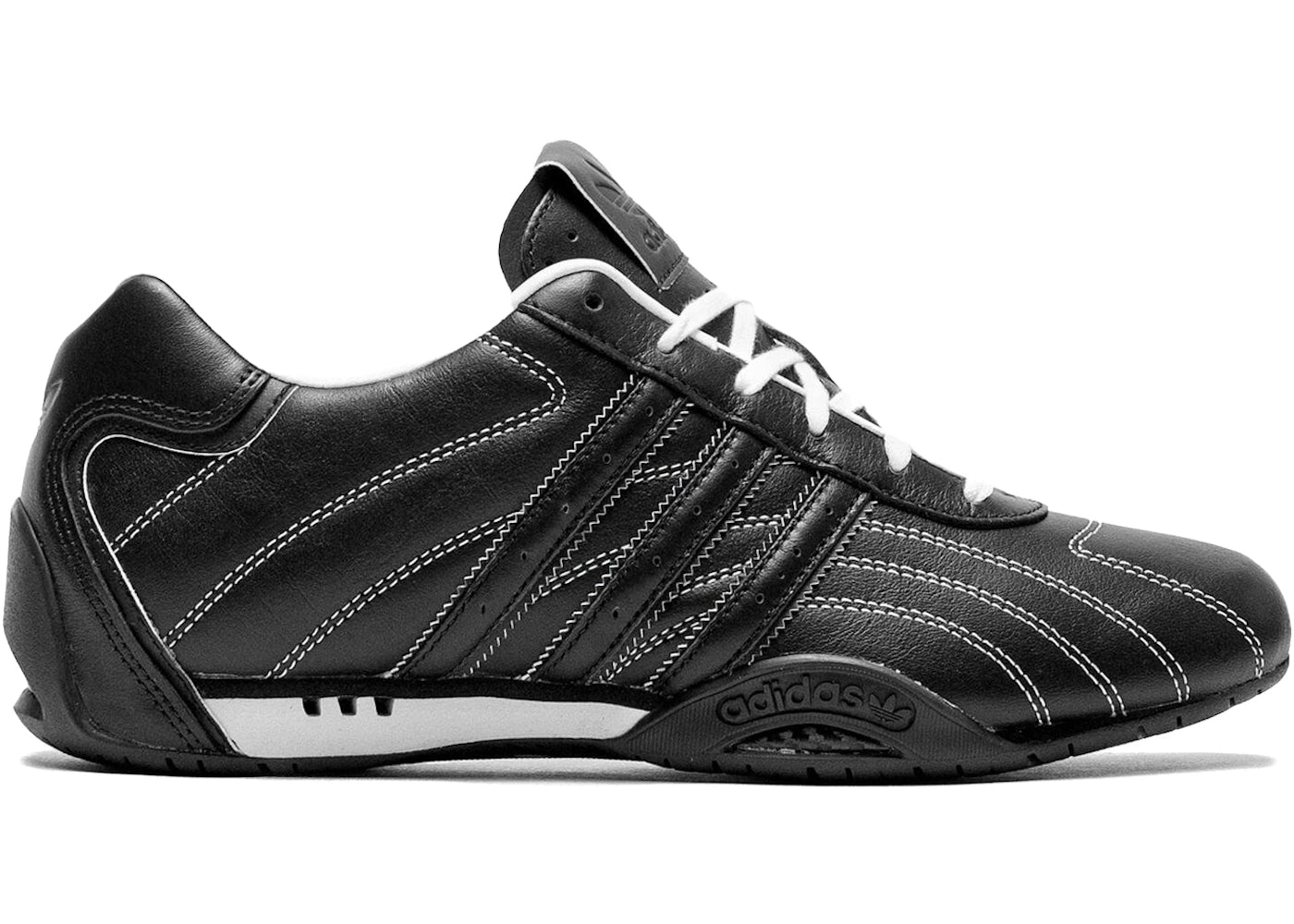 adidas Adi Racer Lo Black White Stitch - vue 360