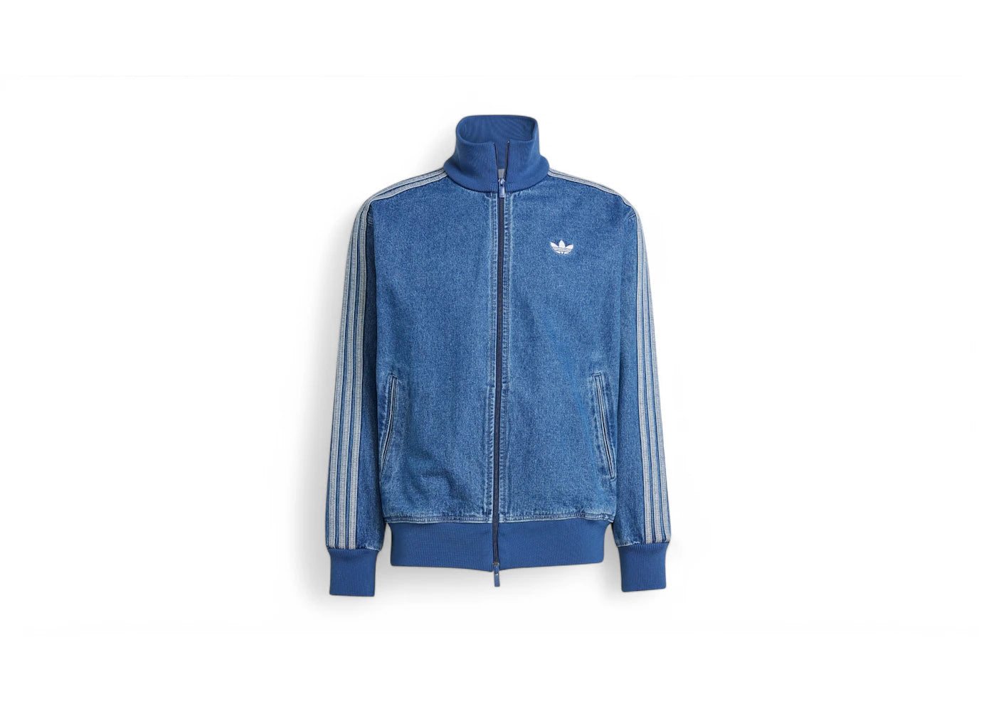 adidas Adicolor Denim Firebird Track Top Medium Blue Denim - vue secondaire A