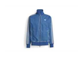 adidas Adicolor Denim Firebird Track Top Medium Blue Denim - vue 360