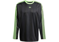 adidas Adicolor Jacquard Long-Sleeve Jersey Black Signal Green