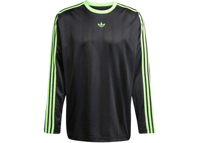 adidas Adicolor Jacquard Long-Sleeve Jersey Black Signal Green