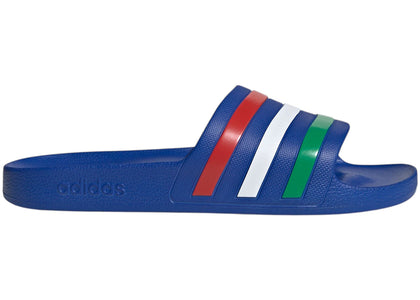 adidas Adilette Aqua Slides Bold Blue Green White - authentic adidas sneakers