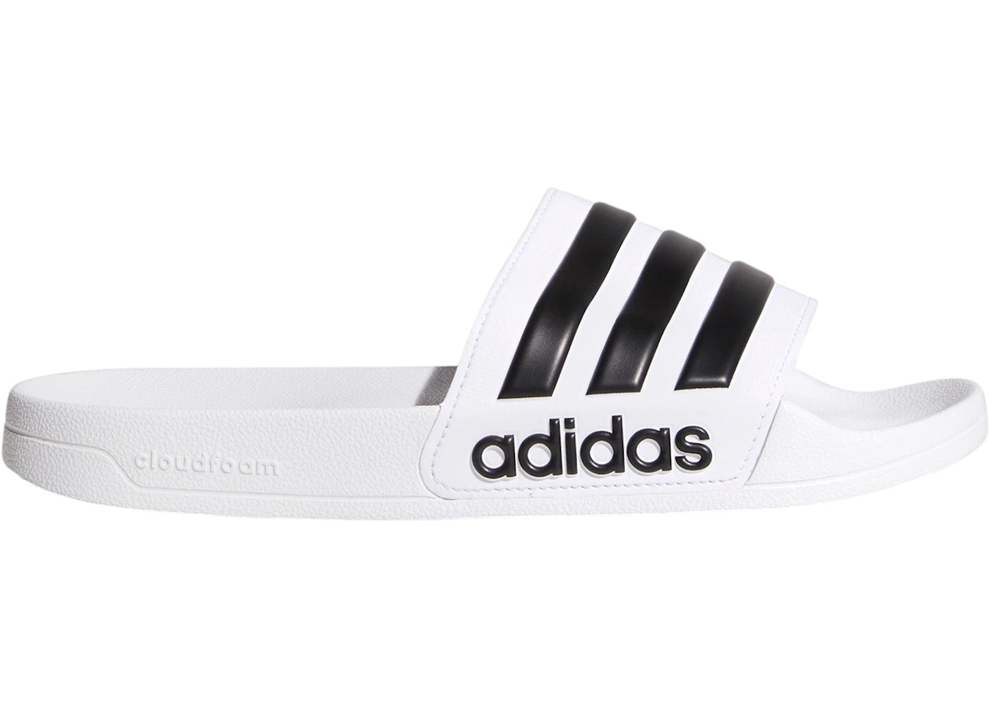 adidas Adilette Cloudfoam Slides Cloud White Core Black - vue secondaire A