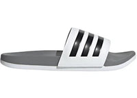 adidas Adilette Comfort Slides Cloud White Core Black Grey Three