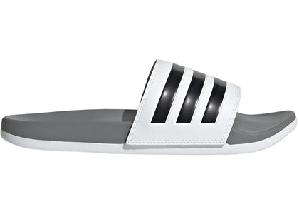 adidas Adilette Comfort Slides Cloud White Core Black Grey Three - sneakers view 2