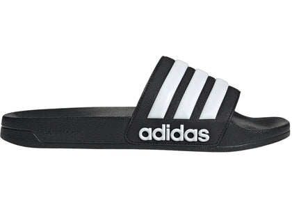 adidas Adilette Shower Slides Core Black Cloud White - authentic adidas sneakers