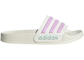 adidas Adilette Shower Slides Off White Bliss Lilac Halo Mint (GS) - vue 360