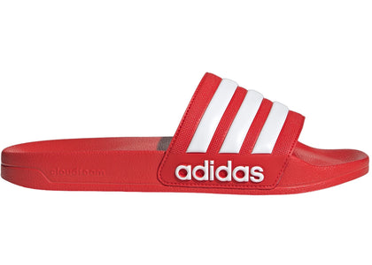 adidas Adilette Shower Slides Vivid Red Cloud White - authentic adidas sneakers